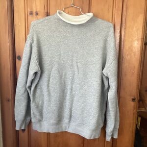 Sold out J Crew Heritage terry roll  neck sweatshirt Sz small runs large grey
